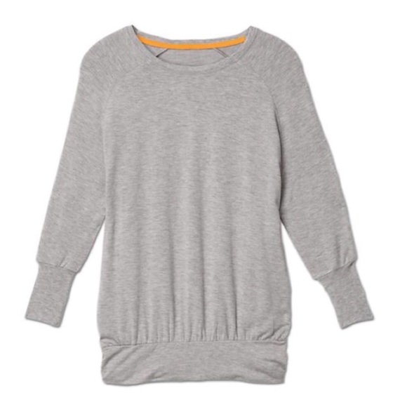 Athleta Tops - Athleta Peaceful Pullover Heather Gray Top XXS